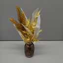 HH Harvest Floral In Glass Vase Tan