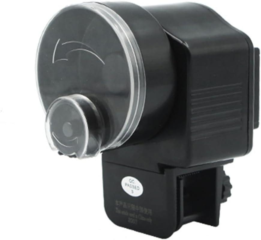 KEKETOPET Automatic Fish Feeder for Aquarium, Small Auto Fish Feeder Dispenser for Mini Tank and Pond, Suitable for Flakes and Pellets, Battery Operated, Battery NOT Included - Black