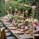 Liacere Table Rod Stand with Clamps - Gold Adjustable Table Top Arch Frame Backdrop Stand, Balloon Arch Stand for Wedding, Birthday, Party, Christmas, Easter