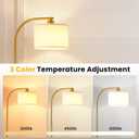 Tall Floor Lamp for Living Room,65'' Modern Standing Lamps with 9W LED Bulb,Elegant Floor Light with Fabric Shade,Gold Tall Lamp for Bedroom Office Study Room Corner Dining Room