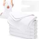 DEAYOU 6 Pack Facial Towels for Estheticians, U-Shaped Spa Towels for Facial, Soft Microfiber Massage Face Towels for Spa Steam, Barbers, Beauty Salons, Skin Care, SPA Centers, Split Design, White