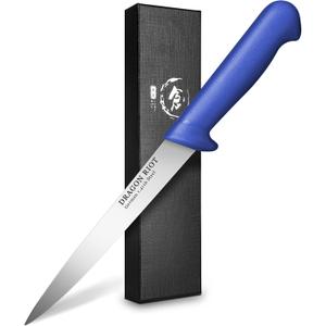DRAGON RIOT Premium Fish Fillet Knife 8 inch Boning Knife for Meat Cutting Stainless Fish Fillet Turkey Carving Knife DRAGON RIOT Premium Fish Fillet Knife 8 inch Boning Knife for Meat Cutting Stainless Fish Fillet Turkey Carving Knife
