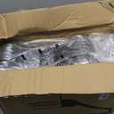 SONGMICS 50 Pack Coat Hangers, Heavy-Duty Plastic Suit Hangers, S-Shaped Opening, Space-Saving, 360° Swivel Hook, 16.3 Inches Wide, Light Gray and Dark Gray UCRP41G-50