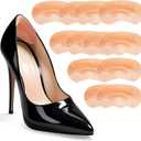 Heel Grips Pads for Loose Shoes - Welnove 6-Pair Heel Inserts Back of Heel Protect, Heel Inserts Blisters Pain, Rubbing, Prevent Slip, Fit Shoes, Boots, Sandals, High Heels, Men Women, Incarnadine