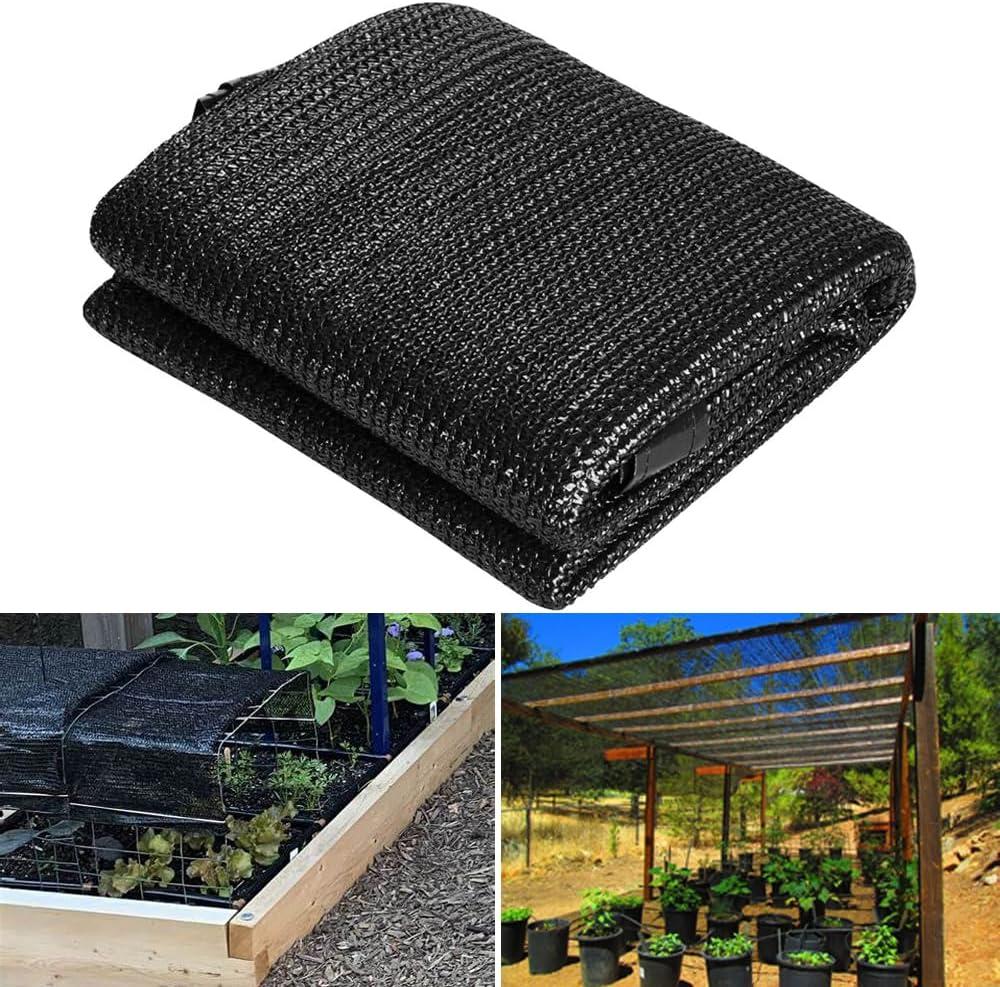 70-90% Shade Cloth for Garden, 10X20 Ft Sun Shade Fabric for Plants Heat Protection, Sunblock Mesh Tarp with Grommets for Plant Cover, Greenhouse, Vegetables, Flowers