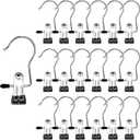 Boot Hangers Clips, 100 Pack Black Laundry Hooks Hanging Clips Clothes Pins Closet Hanger Organizer Clamps Socks Towel Clips