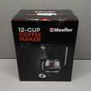 Mueller 12-Cup Drip Coffee Maker - Borosilicate Carafe, Auto-Off, Reusable Filter, Anti-Drip, Keep-Warm Function, Clear Water Level Window Coffee Machine, Kitchen Essentials & Accessories