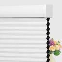 BERISSA Cellular Shades Cordless, Blackout Cellular Window Blinds, Pull Down Blackout Blinds Honeycomb Indoor Windows Shades for Home Office Bedroom, Easy to Install, White,24" W x 64" H
