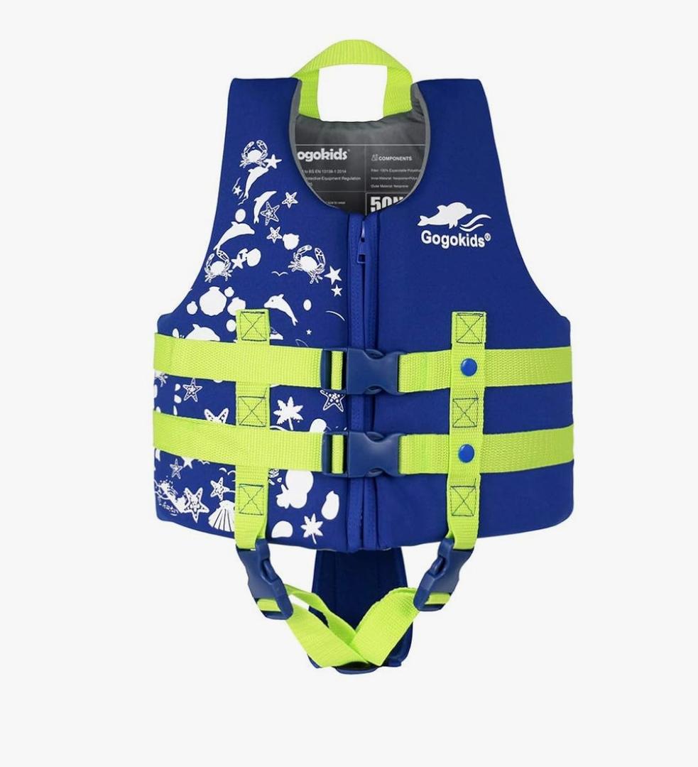 Gogokids Toddler Swim Vest, Kids Floaties – Boys & Girls Buoyancy Jacket, Swimming Aid for Pool & Beach, Fits 2-8 Years / 22-60 lbs Small
