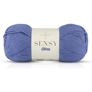2 x Sensy Chino Soft Cotton Yarn, Soft Baby Cotton Yarn, Amigurumi Yarn, 3.5 oz, 360 Yards, Gauge 2 Fine (Denim) (1 Skein)