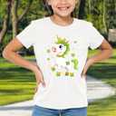 4th of July Shirts Kids Bow Patriotic Tshirt Boys Girls American Flag Bow Tee Tops (White)