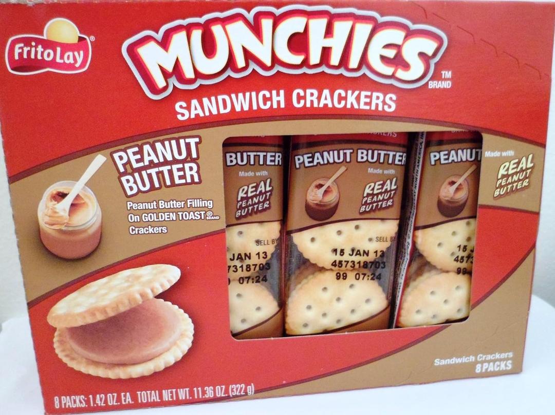 Munchies Sandwich Crackers Peanut Butter 11.36 Oz (Pack of 6)