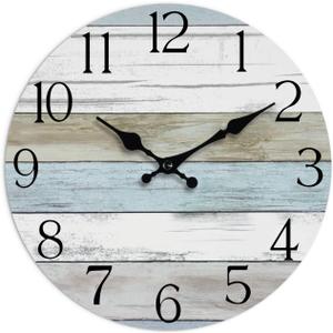 Wall Clock, 16 Inch Silent Non Ticking Wall Clocks Battery Operated, Rustic Clocks Decorative for Living Room, Kitchen, Bathroom, Bedroom