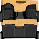 OEDRO Floor Mats Fits for 2017-2025 Ford F-250/F-350 Super Duty Crew Cab with 1st Row Bench Seat, with Factory Storage Box, Custom Fit Black TPE All-Weather Protection Floor Liners
