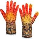 Heated Glove Liners for Men Women, Rechargeable Hand Warmers, Thin Camouflage Touchscreen Battery Electric Gloves (Small)