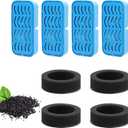 PETCHO Cat Water Fountain Filters Replacement 4 Pack, Compatible with AONBOY and AOOGITF Stainless Steel Cat Water Fountain, Activated Carbon Filter Refills for Pet Drinking Fountain Water Dispenser
