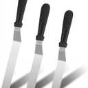 3 PCS Icing Spatulas, Offset Spatula, Stainless Steel Cake Decorating Spatulas Set 6/8/10 inch Professional Angled Cake Spatula Plastic Frosting Handle for Home, Kitchen or Bakery by XEKIGU