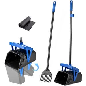 TIMINGILA Pooper Scooper Swivel Bin & Rake for Large Medium Small Dogs Non-Breakable Dog Poop Scooper with 20 Waste Bags Easy to Clean Pet Waste Use for Yard, Grass, Dirt or Gravel - Pet Supplies