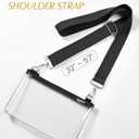 3 x FANGSUN Clear Crossbody Bag Stadium Approved, Clear Purse for Women, Transparent Shoulder Messenger Handbag for Concert Sport