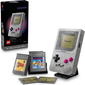 LEGO Super Mario Game Boy - Retro Building Sets for Adults, Ages 18+ - Gifts for Birthdays - Collectible Model with Game Paks and Display Stand - 72046