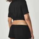 florence by mills Women's Garden Party Elastic-Back Tee (Black, XL)