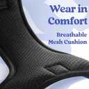 Rabbitgoo Dog Harness Medium Sized, No Pull Pet Harness with 3 Buckles, Adjustable Soft Padded Vest with Control Handle, Walking Reflective Pet Vest for Medium Dogs, Blue, M