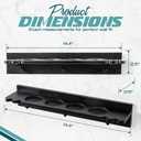 Pool Stick Holder Wall Mount - 4 Pool Cue Rack with Accessories Shelf and 4 Drink Holders - Bamboo Billiard Cue Rack for Game Room or Bar - Black - 5.1 x 23.2 x 4.3 Inches