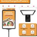 Sign Holder Stand 8.5x11 inch Sign Stand for Display Tabletop Advertising - Poster Sign Stands Adjustable Floor Standing Sign Holder Signage Stand - Menu Holder Stand 2 Pack