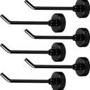 6pcs Magnetic Hooks, 1.7lb 3 Inch Long Heavy Duty Magnet Hooks Strong Magnetic Cruise Hooks Wall Hooks Magnetic Hangers for Cruise Ship Garage Kitchen Refrigerator (Black)