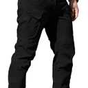 AUTIWITUA Men's Tactical Pants Water Resistant Cargo Pants Lightweight Outdoor Hiking Work Pants(No Belt) (X-Large, Black)