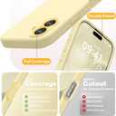 Vooii Magnetic for iPhone 17 Case, Compatible with Magsafe (Premium Liquid Silicone) (Integrated Camera Control Button) Full Body Protective Anti-Scratch Microfiber Lining 6.3", Creamy Yellow