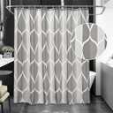 Gelbchu Grey Shower Curtain, Waterproof Design and Polyester, Quick-Drying, Weighted Hem, Shower Curtains Set for Bathroom W 72 x H 72, Machine Washable with 12 Hooks