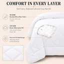 CozyLux Twin XL Comforter Set 68"x88" White - 5 Piece Bed in a Bag