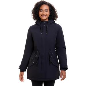 ANOTHER CHOICE Women's Hooded Winter Coat Waterproof Warm FLeece Lined Winter Parka Coat (Black, XXL)