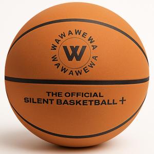 WAWAWEWA The Official Silent Basketball Size 7 (29.5") – Indoor Basketball for Quiet Dribbling – Grooved Airless Indoor Training PU Foam Basket Ball – Real Feel Silent Play for All Ages