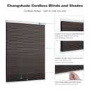 Changshade Cordless Cellular Shades, Blackout Honeycomb Shades for Windows, Pull Down Pleated Blinds, Easy to Install for Indoor Windows and French Doors, Taupe(Blackout), 26"w x 64" h