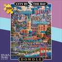 Buffalo Games - Dowdle - City by The Bay - 1000 Piece Jigsaw Puzzle for Adults -Challenging Puzzle Perfect for Game Nights - Finished Size is 26.75 x 19.75