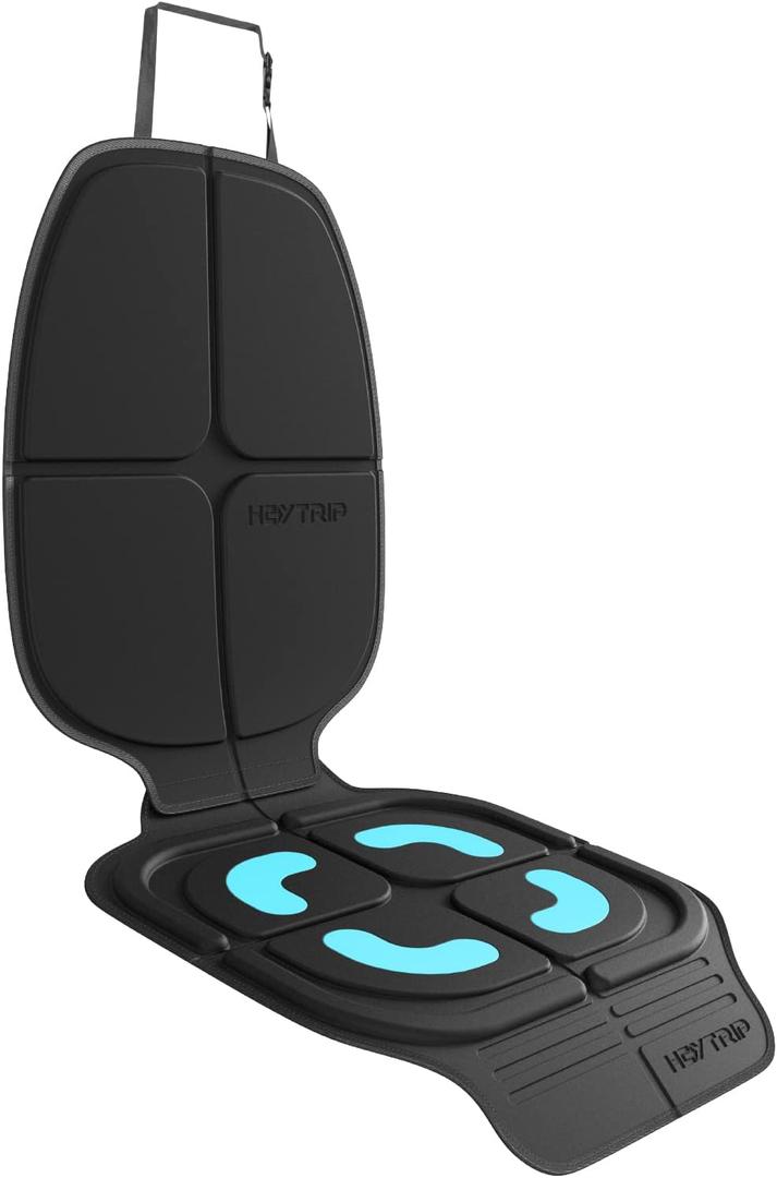 HEYTRIP Car Seat Protector, Rear-Facing/Forward-Facing, for 0~12 Years Old Children, Waterproof, Easy Cleanup, Non-Slip, Fit Most Car Seats(Black Blue)
