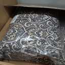 Arden Outdoor Deep Seat Cushion Set, 24 in x 24 in, Weather-Proof, Rain-Proof, Fade Resistant Patio Cushion for Chair, Sofa, and Couch Black Aurora Damask (1 Pack)