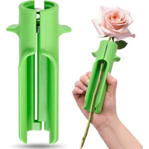 Lasnten 1 Piece Rose Thorn Stripper Tool Thorn Remover for Roses Leaf Stripper Tool Flower Stem Cleaner Cutter to Removal Leaf for Home Flower Shop Gardening Floral Arrangement (Green)