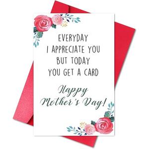 Funny Mother’s Day Card for Mom Grandma, Humorous Mothers Day Card for Mom from Son Daughter, Unique Mother's Day Gift for Her Women 2 Pack