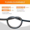 Upgraded Hybrid Garden Hose 50 ft with 360 Rotating Handle, 2025 New Formula Flexible Water Hose 50FT, Lightweight, Durable, Heavy Duty, All-weather, 3/4" Leakproof Solid Brass Fittings (Black Orange)