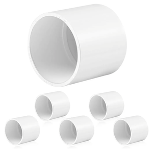 6 pcs 2" PVC Coupling Pipe Fittings (Socket x Socket) Schedule 40 PVC Fittings used For Plumbing and Irrigation