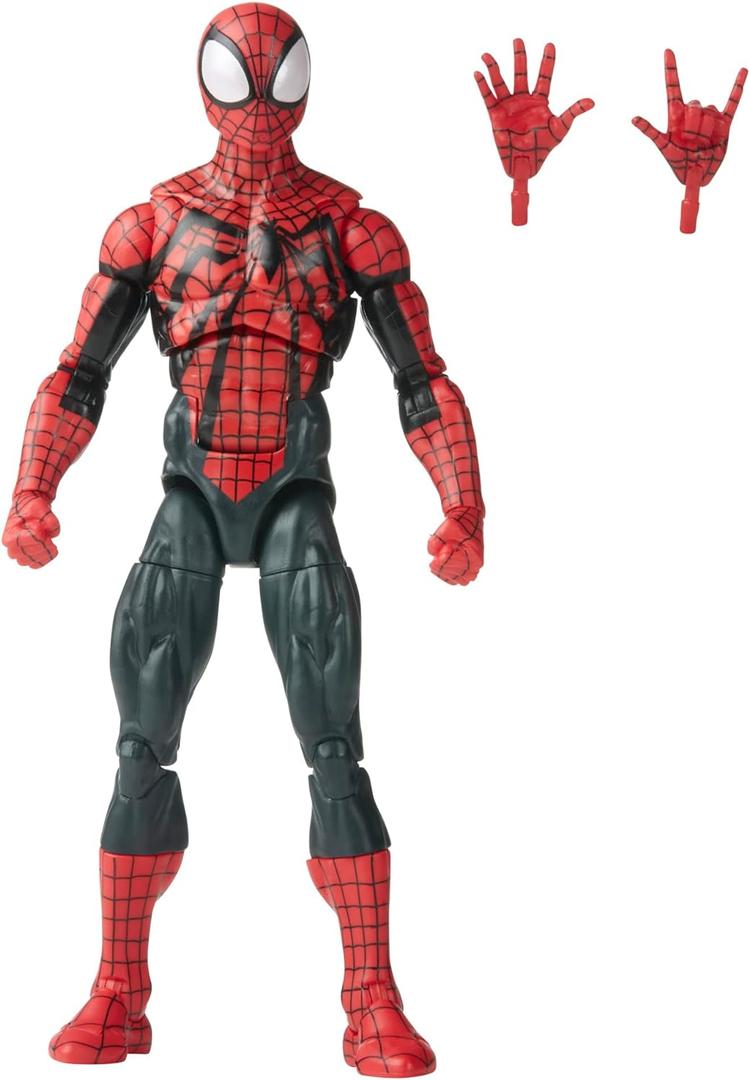 Marvel Legends Series Ben Reilly Spider-Man, Spider-Man Legends Collectible 6 Inch Action Figures, 2 Accessories