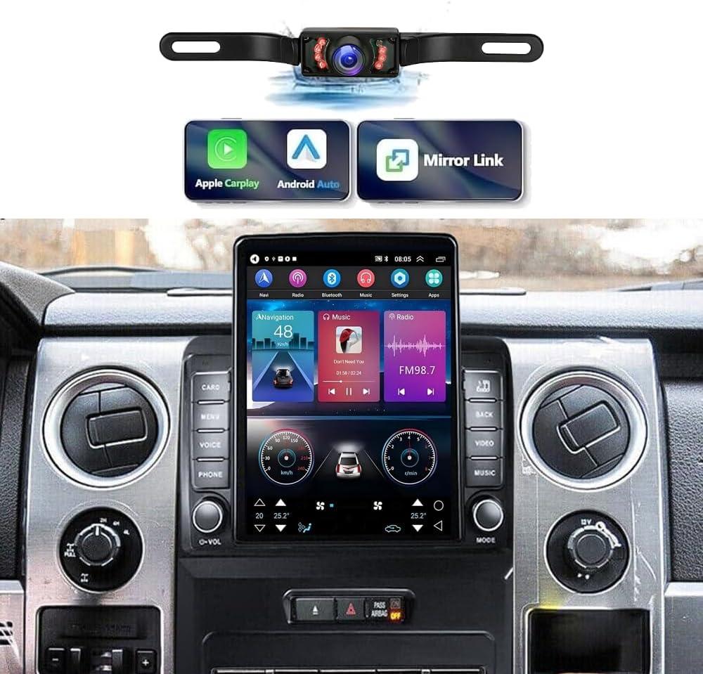 9.7 Inch Android 13 Car Stereo Radio for Ford F150 2009 2010 2011 2012 2013 2014 Touch Screen Double Din with Carplay & Android Auto Bluetooth Wi-FI/Steering Wheel Control/Car Stereo Radio [2GB+32GB]