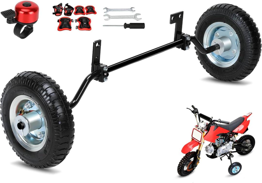 Dirt Bike Training Wheels 50cc with Bell Replacement for Razor MX350 MX400 MX500 MX125 Dirt Rocket CRF50 XR50 CRF50F PW50 PW80 TTR50 SYX Moto X-pro JR50 SSR SX50 Mini Pit Bike Motorcycle Parts