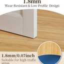 3'×5' Non Slip Vinyl Rug Waterproof 1.8mm Thick, Woodgrain Pattern Vinyl Floor Mat for Dining Table, Kitchen, High Traffic, Low Profile Area Plastic Floor Protector,Wear Resistant PVC Rug Cover Roll