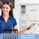 Kosiz 96 Pcs Magnetic Dry Erase Markers Fine Tip Magnetic Whiteboard Markers with Eraser Cap Colorful Dry Erase Markers Low Odor for Office School(Black)