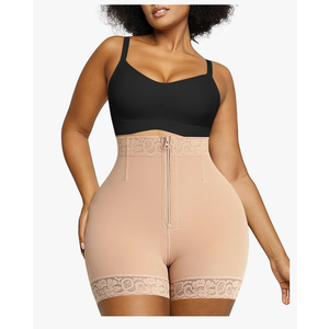 SHAPELLX Butt Lifter Shapewear Tummy Control Shorts For Women Waist Cincher With Hook Zipper Closure Body Shaper Wear Large