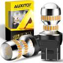 AUXITO LED Turn Signal Lights Tail Lights 7443 7440 T20 7440A Led Bulbs Amber Yellow Bright 7441 7444 7444NA W21W LED Replacement Lights for Front Rear Turn Signal Marker Blinker Lights(Pack of 2)